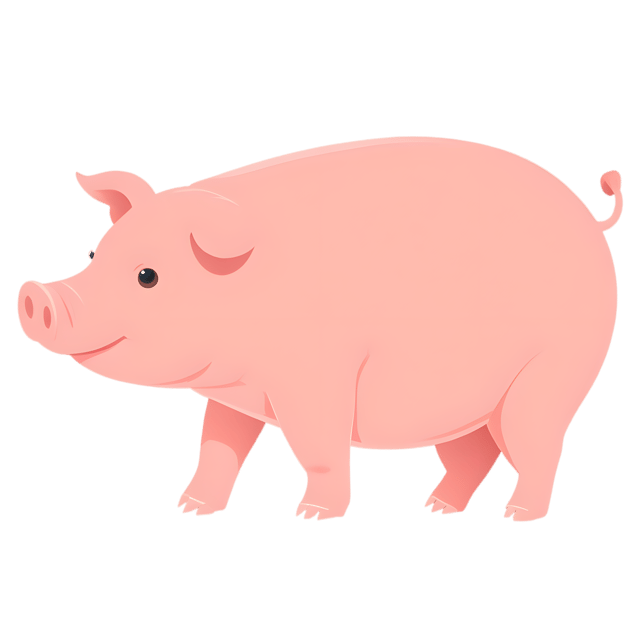 Free transparent PNG: Playful Pig Chasing Its Tail PNG Transparent Background