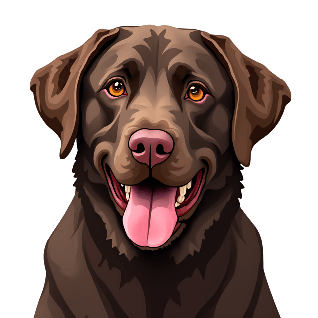 Free transparent PNG: Chocolate Labrador Retriever Clipart with Smooth Fur and Friendly Smile