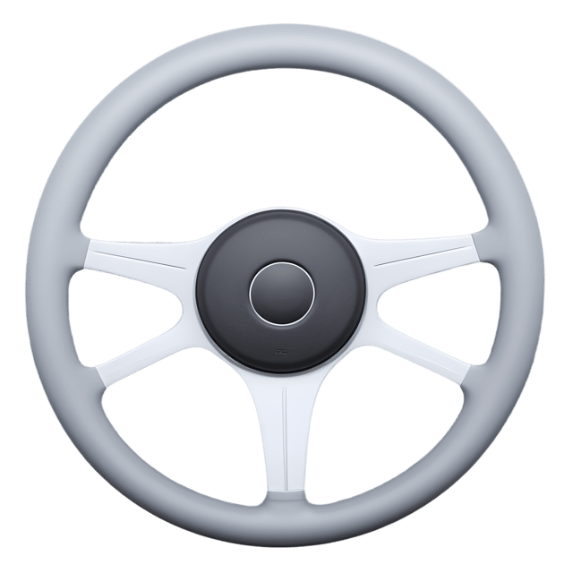 Free transparent PNG: Luxury Car Steering Wheel with Silver Finish PNG