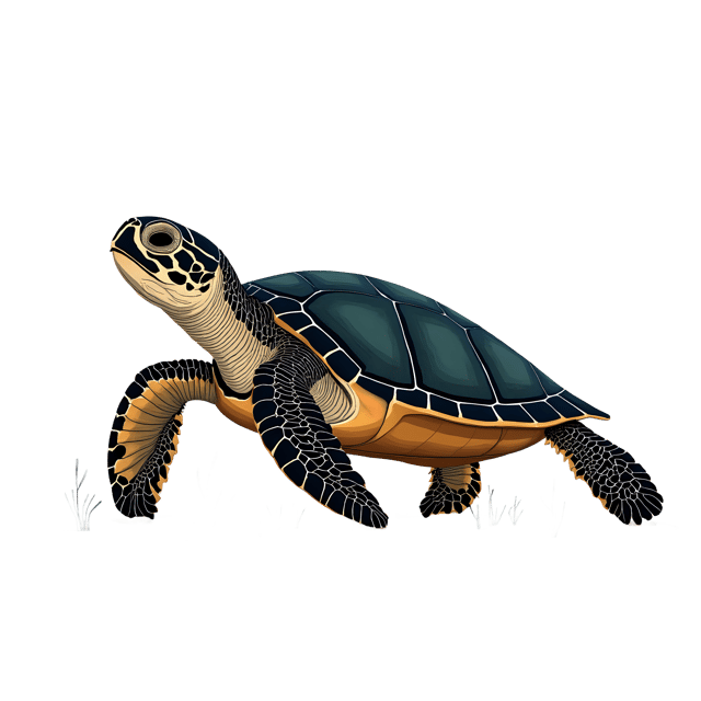 Free transparent PNG: Small Sea Turtle PNG with Transparent Background for Underwater and Marine Life Imagery