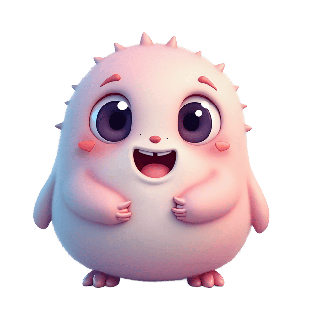Free transparent PNG: Soft Pastel Monster PNG with Transparent Background