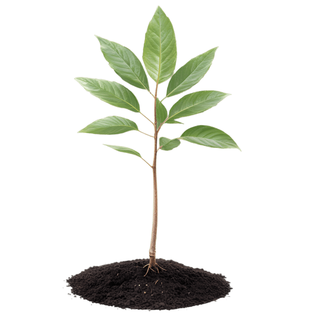 Free transparent PNG: Young Sapling PNG with Transparent Background for Forest and Nature Imagery