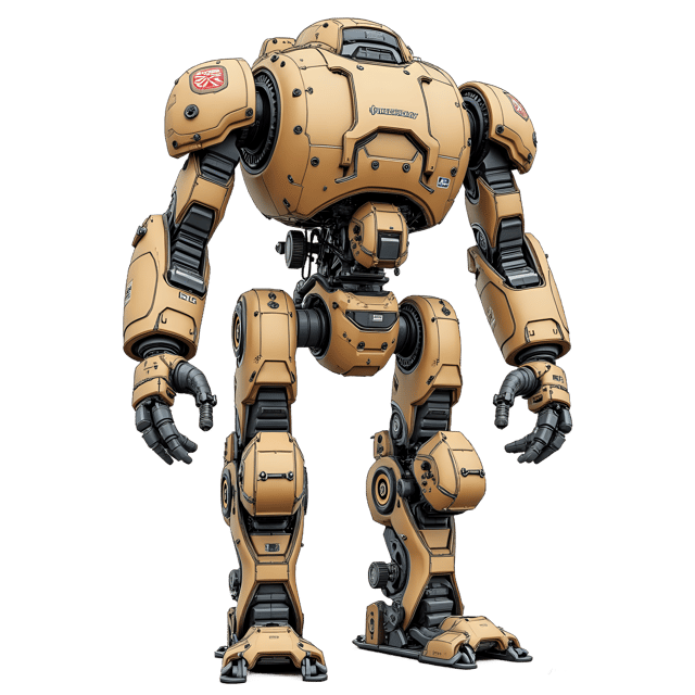 Free transparent PNG: Hand-illustrated Robot with Gears and Intricate Details