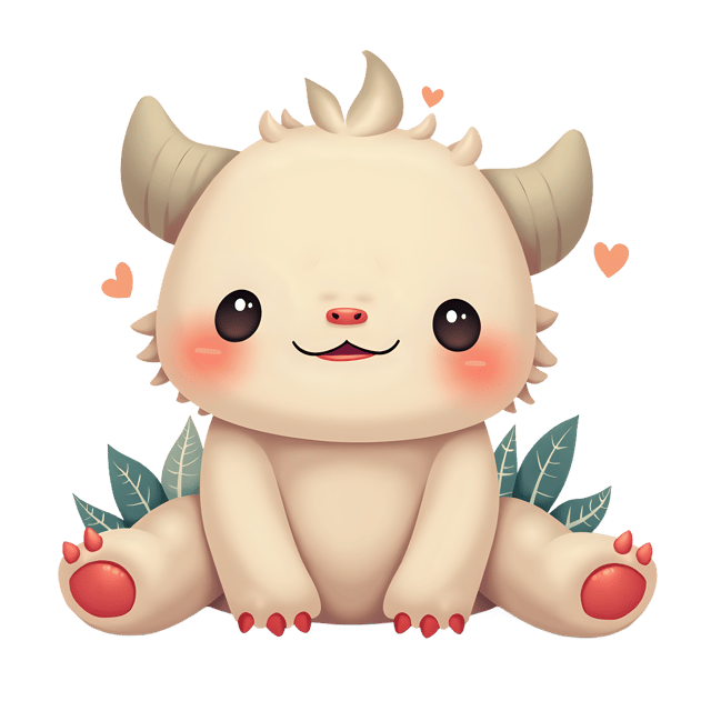 Free transparent PNG: Delicate Pastel Monster PNG for Cuddly and Soothing Imagery