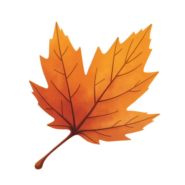 Free transparent PNG: Burnt Sienna Beech Leaf Cartoon Illustration in Watercolor Style