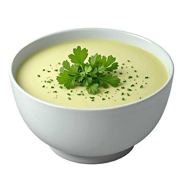 Free transparent PNG: Cream of Celery Soup with Herb Topping  Free PNG Download for Recipe