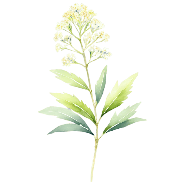 Free transparent PNG: Yarrow Flower Watercolor Illustration – Transparent PNG for Nature Inspired Designs