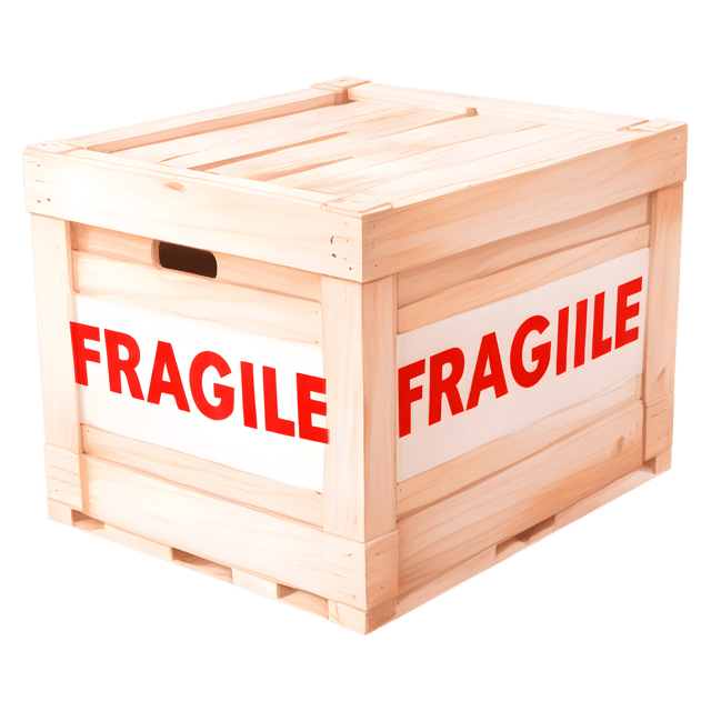 Free transparent PNG: Fragile Crate Transparent PNG for Packaging and Visual Design