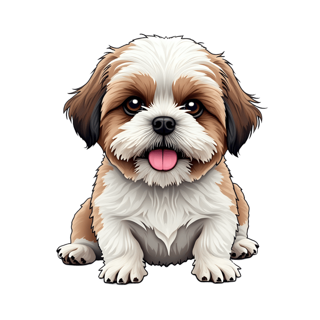 Free transparent PNG: Shih Tzu Dog PNG  Adorable Puppy Clipart for Pets, Decor  Crafts