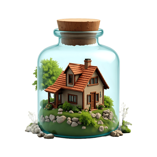Free transparent PNG: Tiny House PNG  Quaint Dwelling for Nursery Decor  Miniature Crafts