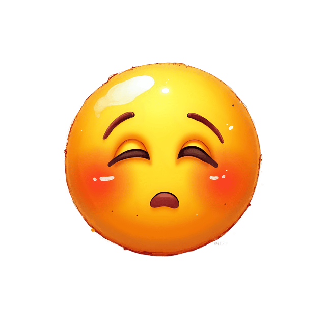 Free transparent PNG: Relieved Face Emoji for Emoticons and Digital Communication