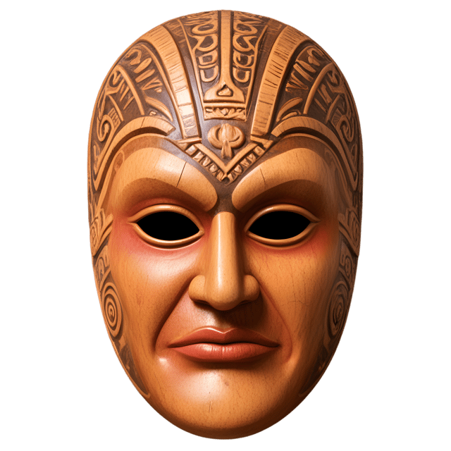 Free transparent PNG: Polynesian Mask PNG with Transparent Background for Art and Crafts