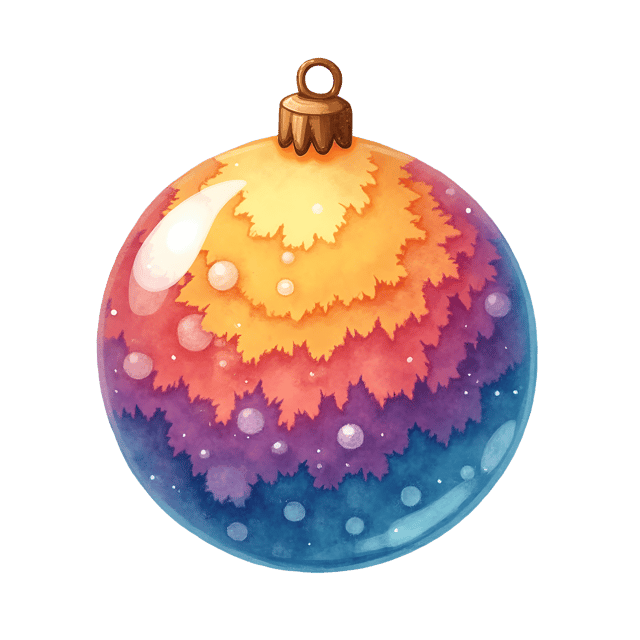 Free transparent PNG: Vibrant Colorful Glass Bauble Swirl Illustration