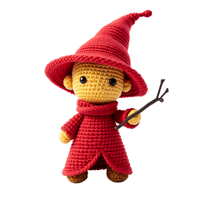 Free transparent PNG: Crochet Wizard Figure  Handmade Craft Clipart, free download png