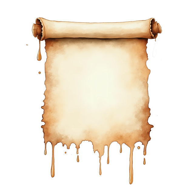 Free transparent PNG: Scroll with Candle Drips  Free Downloadable Clipart PNG
