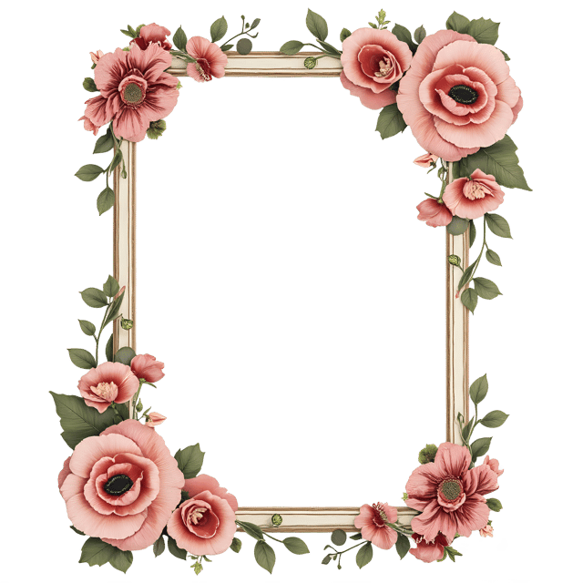 Free transparent PNG: Cottagecore Floral Frame PNG Clipart  Perfect for DIY Projects  Decor