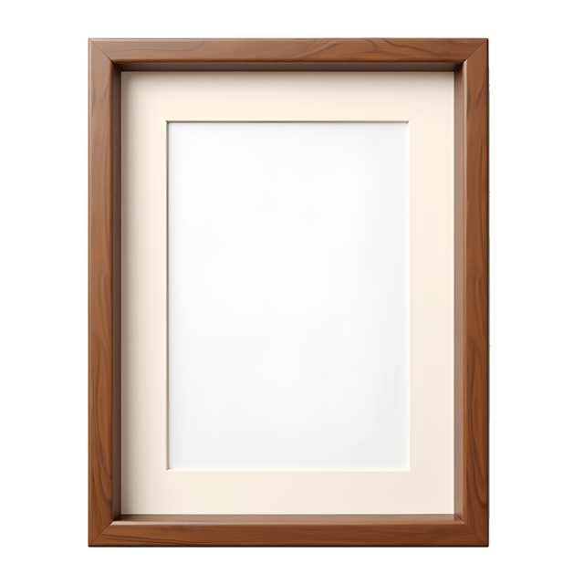 Free transparent PNG: Simple Wooden Picture Frame Clipart with Smooth Edges and Transparent Background
