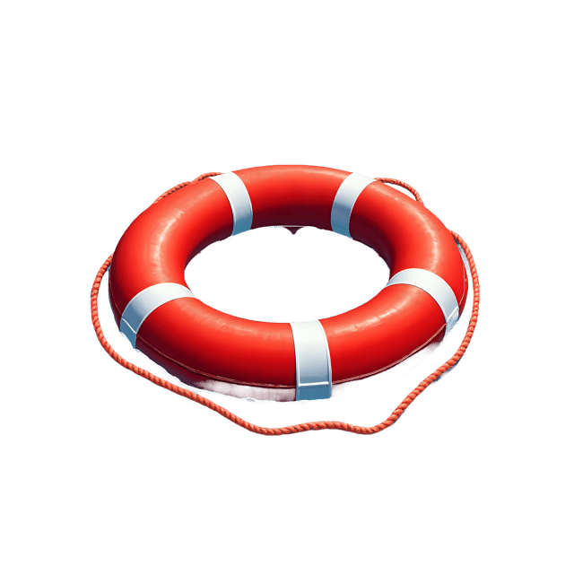 Free transparent PNG: Bright Red Lifebuoy PNG Floating on Ocean Surface with Transparent Background