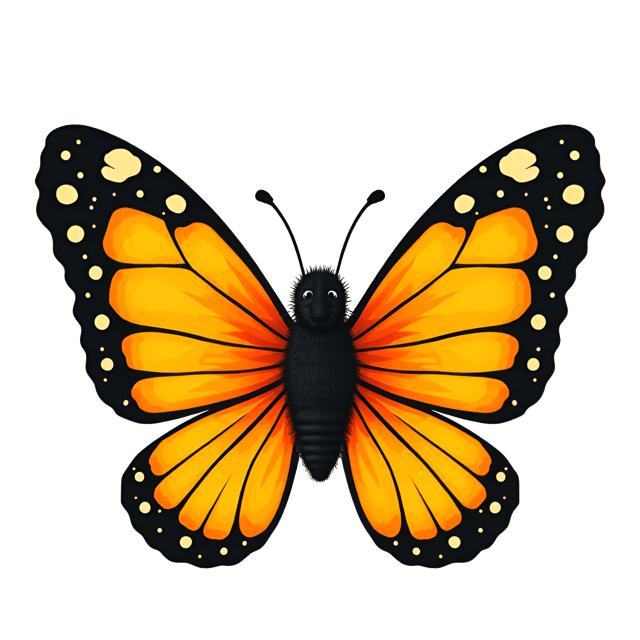 Free transparent PNG: Playful Butterfly PNG Illustration with Bright Yellow and Orange Wings