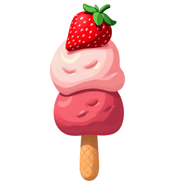 Free transparent PNG: Strawberry Ice Cream  Dessert Clipart, free downloadable png