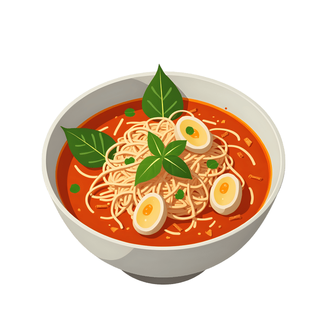 Free transparent PNG: Laksa Noodle Soup  Malaysian Cuisine Clipart, free png download