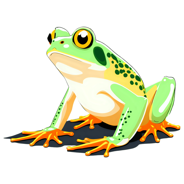 Free transparent PNG: Cute Cartoon Frog PNG Illustration with Transparent Background