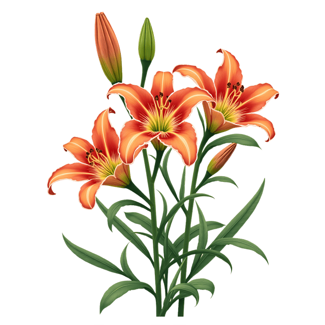 Free transparent PNG: Lilies in Bloom  Flower Clipart, free downloadable png