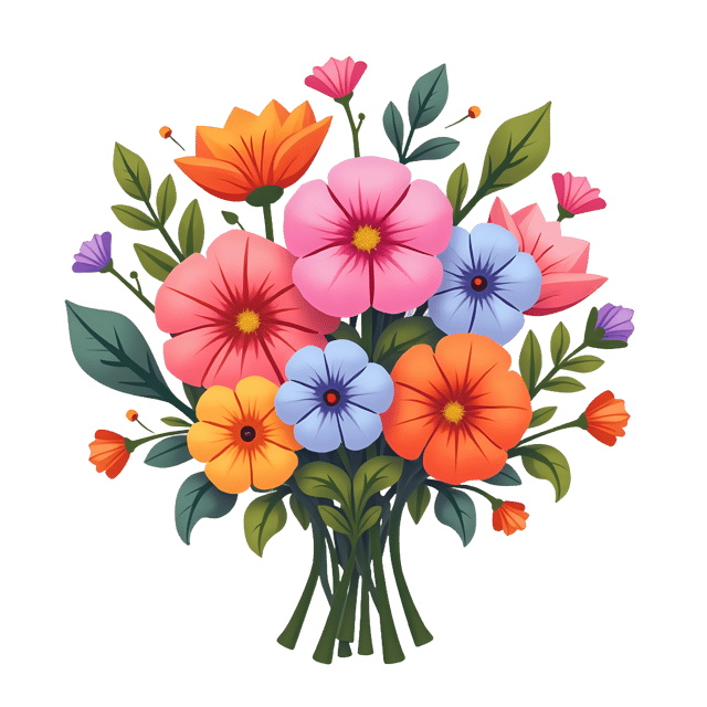 Free transparent PNG: Colorful Spring Bouquet PNG Transparent Background Floral Design
