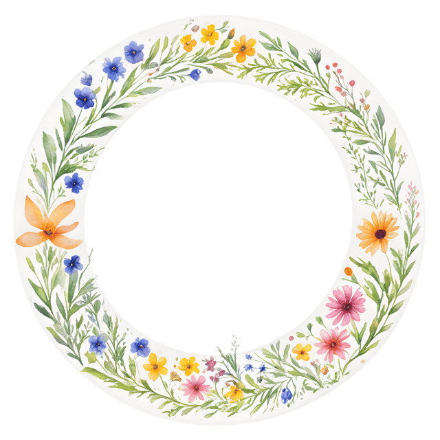 Free transparent PNG: Wildflowers Circle PNG Transparent Background for Nature Decor and Crafts