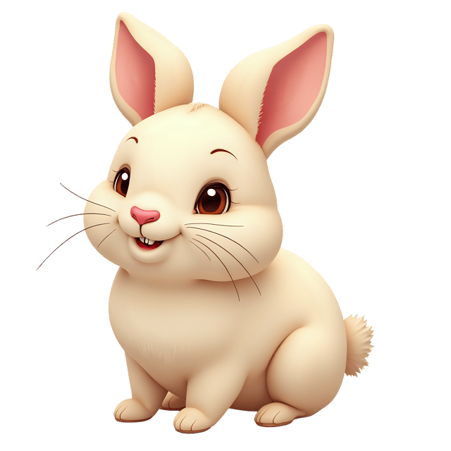 Free transparent PNG: Cream Rabbit PNG with Transparent Background for Art and Design