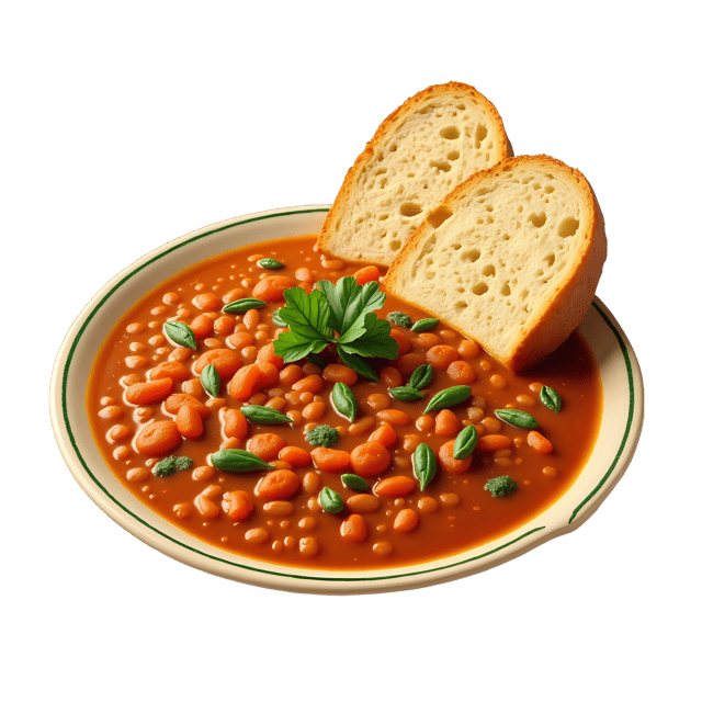 Free transparent PNG: Lentil Soup with Bread PNG Clipart  Ideal for Recipe Illustrations  Food Projects
