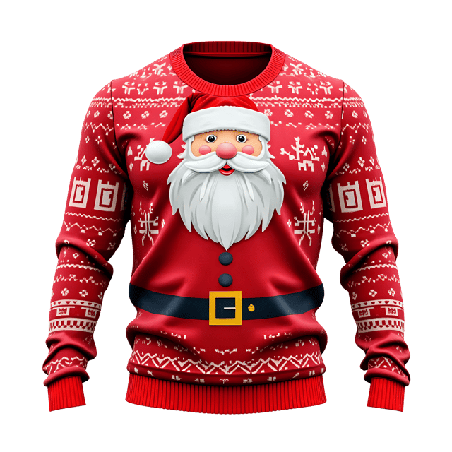 Free transparent PNG: Santa Christmas Sweater PNG  Festive Holiday Clothing for Seasonal Creations
