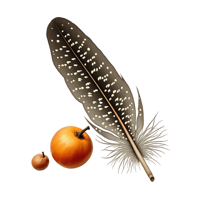 Free transparent PNG: Speckled Wing Feather with Fallen Fruit  Nature Clipart, free transparent png download