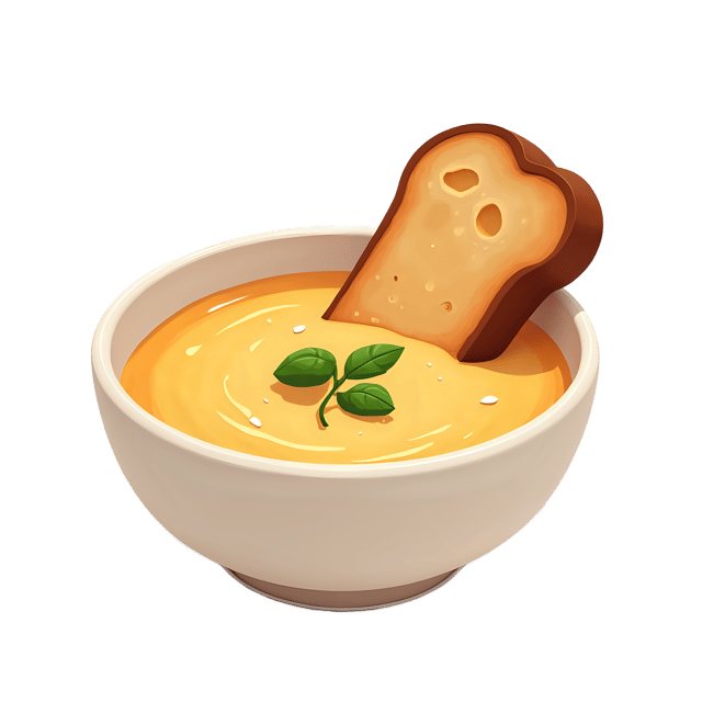 Free transparent PNG: Crab Bisque with Bread Slice  Food Clipart, free downloadable png