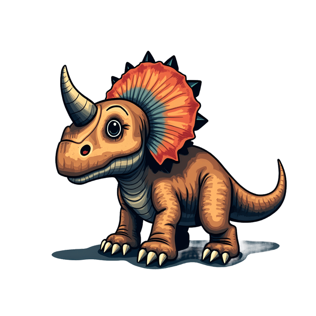 Free transparent PNG: Ceratopsian Dinosaur with Curved Horn PNG Transparent Background