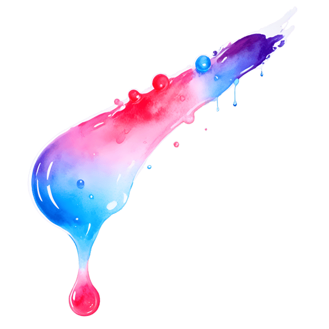 Free transparent PNG: Surreal Flowing Color Drops PNG