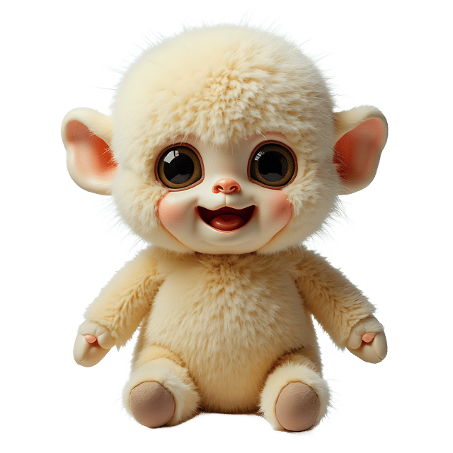 Free transparent PNG: Fluffy Monster Doll PNG with Transparent Background for Crafting and Decor