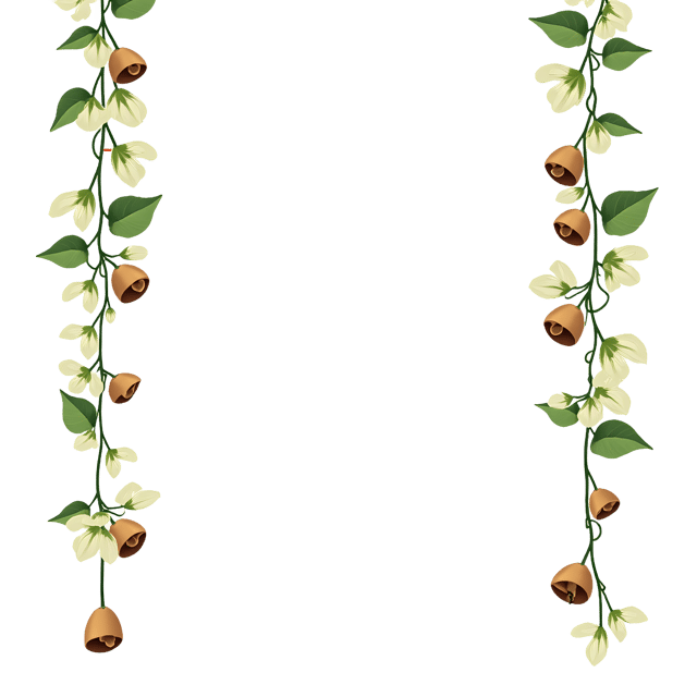Free transparent PNG: Draped Flower String with Tiny Bells  Free Downloadable PNG Clipart