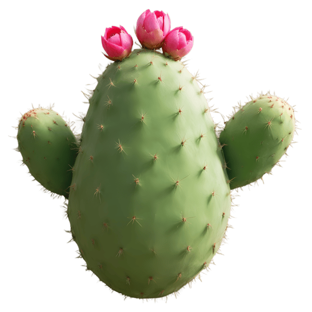 Free transparent PNG: Prickly Pear Cactus Transparent PNG for Botanical Art and Crafts