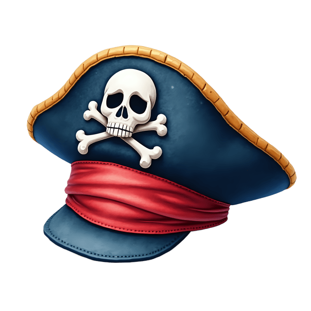 Free transparent PNG: Pirate Hat Vector Art for Nautical and Pirate Themed Designs