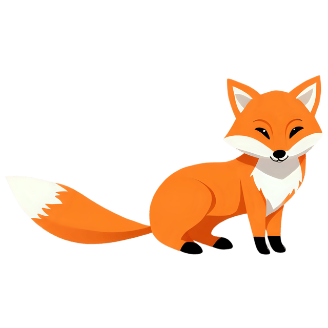 Free transparent PNG: Cute Cartoon Fox Illustration for Nursery Decor and Clipart