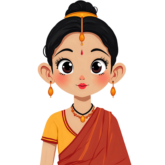 Free transparent PNG: Cultural Attire Portrait PNG with Transparent Background for Artistic and Decorative Uses