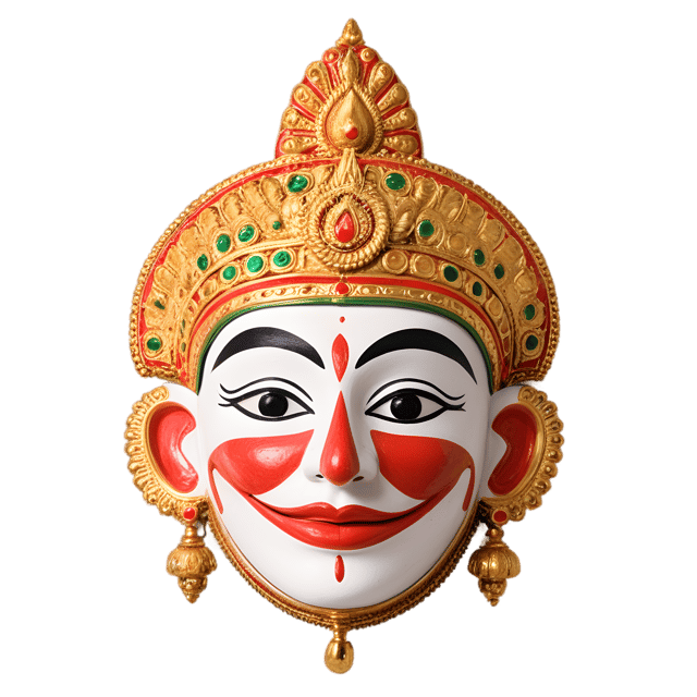Free transparent PNG: Indian Kathakali Mask PNG with Transparent Background for Art and Design