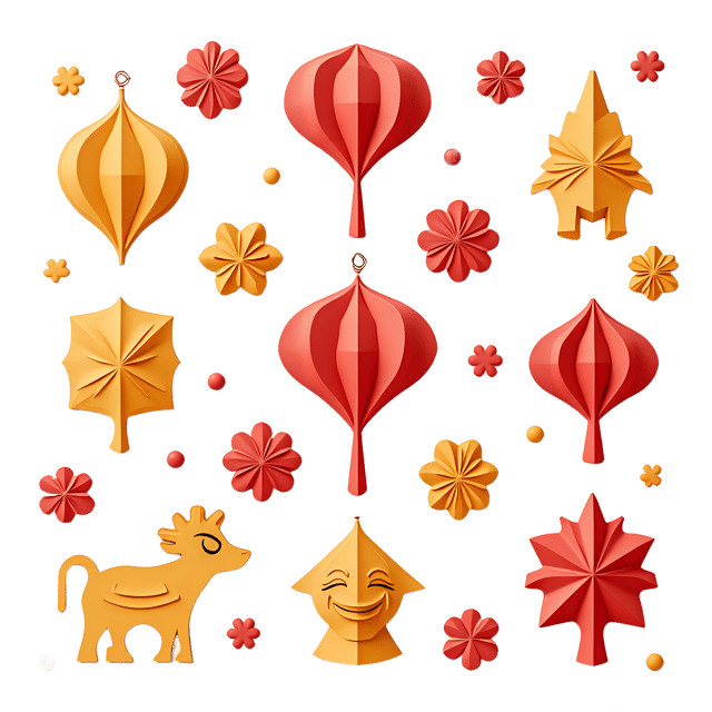 Free transparent PNG: Lucky Symbol Paper Cutouts with Transparent Background PNG Format