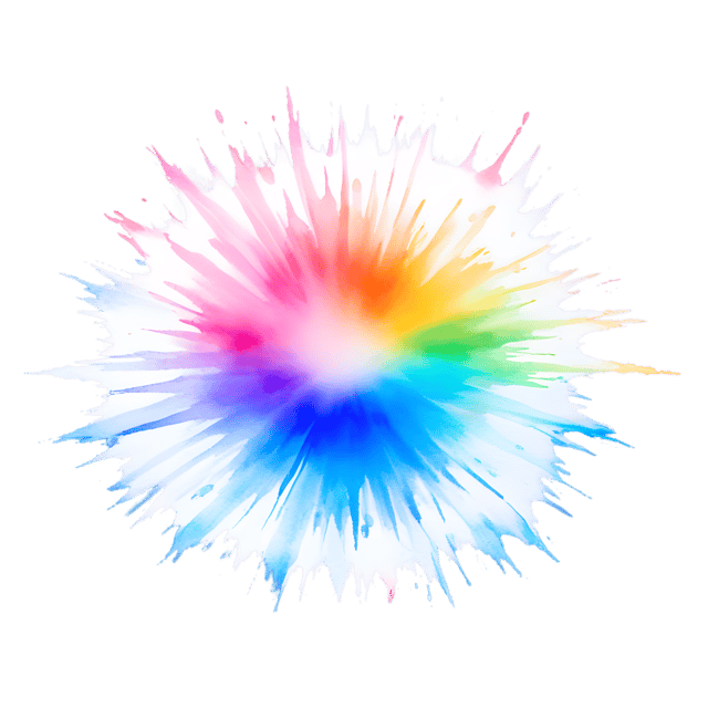 Free transparent PNG: Dazzling Paint Burst Motion Art with Transparent Background