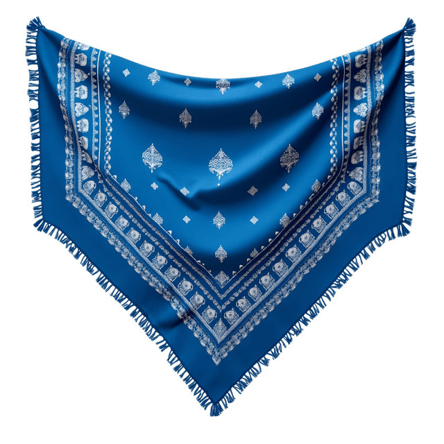 Free transparent PNG: Cool Blue Bandana Geometric Design Illustration on White Background