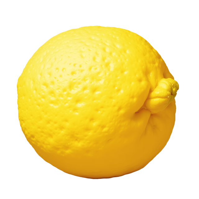 Free transparent PNG: Canary-Yellow Lemon Clipart with Bumpy Texture and Transparent Background