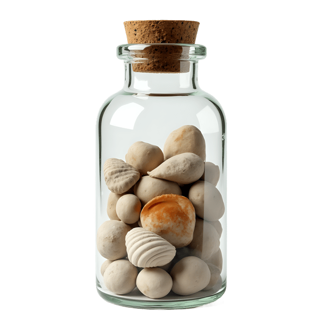 Free transparent PNG: Shells and Pebbles in a Bottle PNG Clipart  Perfect for Coastal Decor  Craft Projects
