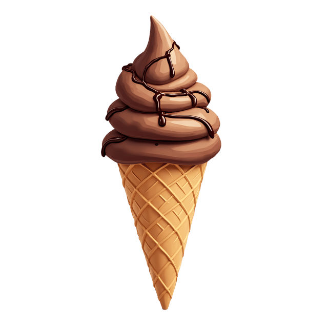 Free transparent PNG: Wafer Ice Cream with Chocolate Drizzle  Dessert Clipart, free png download