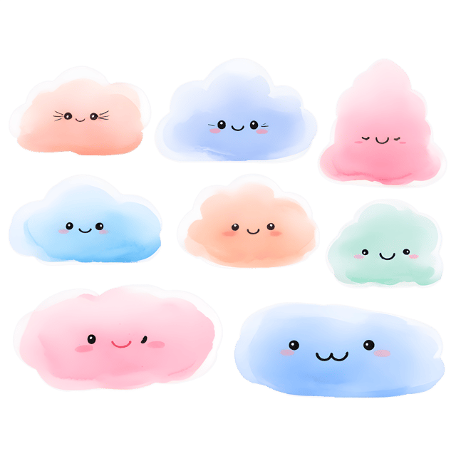 Free transparent PNG: Whimsical Brushstroke Painting with Soft Hues on Transparent Background for Artistic and Decorative Use